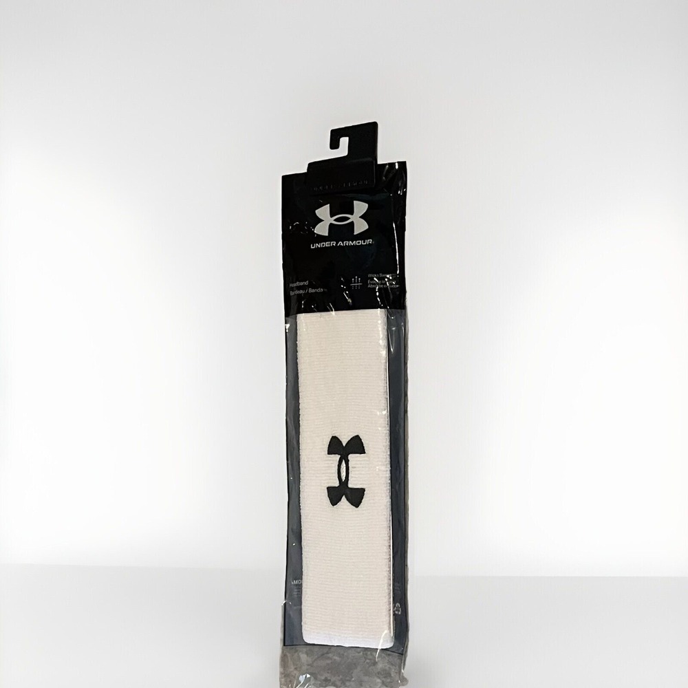 Under Armour Headband FOOTBALL BASKETBALL TENNIS ONE‎ SIZE - ADULT WHITE
